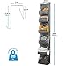 ZOBER Purse Organizer W/ 6 Pockets For Closet - Over The Door Easy Storage - Durable Metal Hooks - Purse Rack With Pockets - Gray (1 Pack)