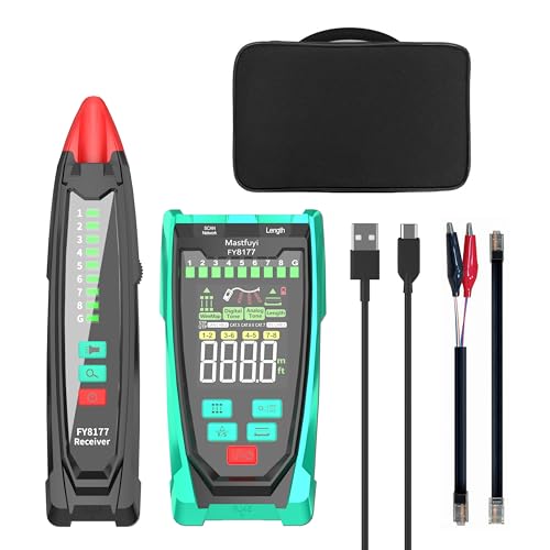 Network Cable Tester, Shielded Line Finder, Rechargeable Cable Tracer with Probe Tone, Multi-Function Wire Tracer, Ethernet LAN Network Cat5/6/7 Cable Maintenance Organizer, Telephone Line
