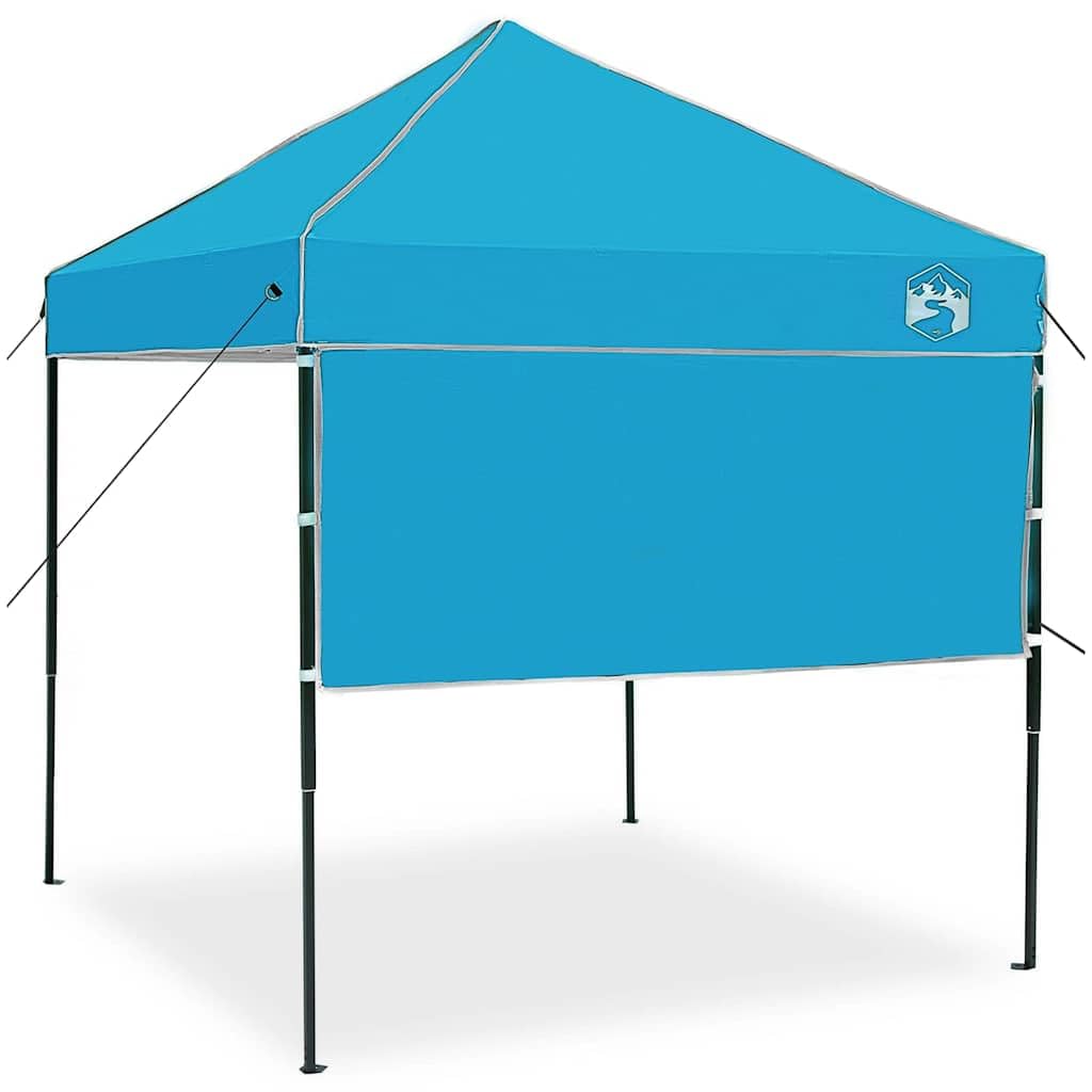 Faltpavillon Blau 194 x 194 x 251 cm Pop-up Zelt Garten | Flexibler Schattenspender mit Höhenverstellung für Terrasse, Gartenpartys und Events im Außenbereich.
