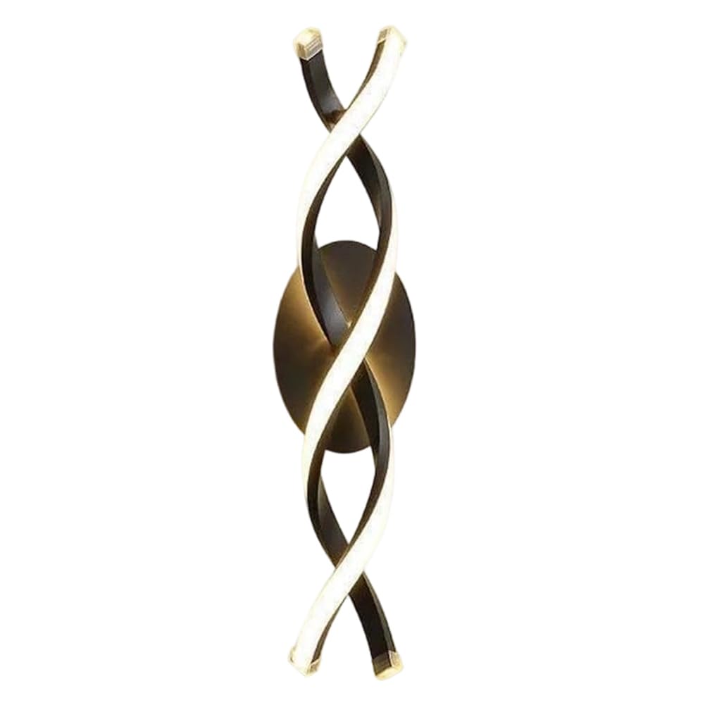 IJSDNVJNDX Spiral Wall Sconce LED Bedside Light Helical Design Stairway Lamp for Bedroom Hotel Hallway Ambient Lighting