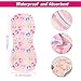 4 Packs Peanut Changing Pad Cover, 4-Layer Thickened Changing Pad Liner Waterproof Absorbent Non-Slip Reusable, Fits in Peanut Shaped Changing Pads (Pink)