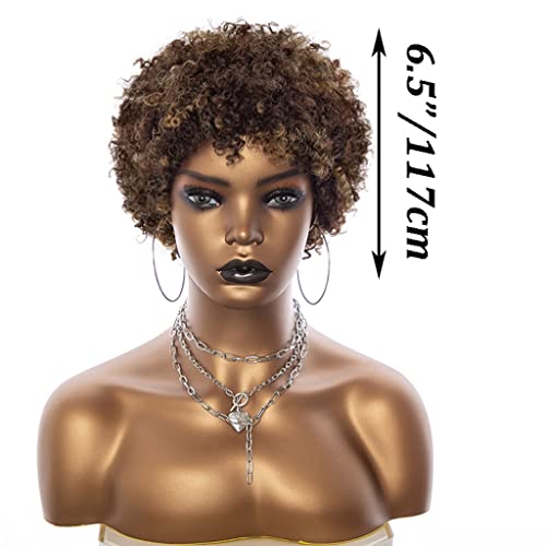 mulheres Perucas Curtas Afro Encaracoladas Para Mulheres Negras Cabelo Humano,Perucas Curtas Curtas