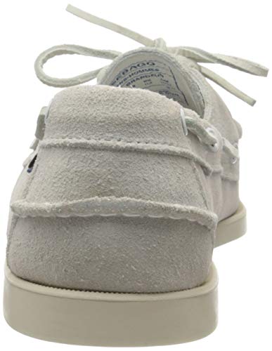 Image of Sebago Men's Docksides Portland Suede Boat Shoes, White White 911, 6 UK