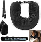 Travel Pillow Stuffable with Clothes,Stuffable Neck Pillow for Travel,Expandable Luggage Pillowcase,On Luggage Fits 3 Days of Travel Essentials,Only Travel Pillowcase, No Filler (Black)