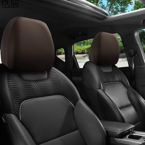 Efbcwqxui 2 Pezzi Copri Poggiatesta Auto, Per Fiat Panda 3. Series (Type 169) 2003-2024 Antipolvere Lavabili Protezioni Poggiatesta Auto Seggiolino Accessori,C