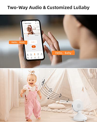 Napcat Indoor Security Camera 4Mp, 2.4G Wi-Fi Cameras For Home Security, Plug-In Pet Camera Baby Monitor, 2-Way Talk, Human & Sound Detection, Night Vision, Lullaby #TOP2