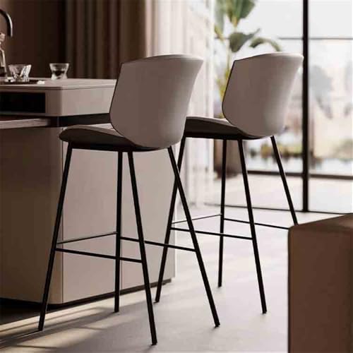 Chaise de bar moderne en fer avec assise confortable grigio - 3