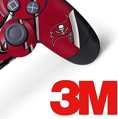 Vista 27 de Skinit Calcomanía para juegos compatible con el controlador de PS4, diseño oficial de los Tampa Bay Buccaneers de la NFL Rojo