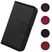 Produktbild Lankashi Flip Premium Echt Leder Tasche Hülle Für Doro 8035 Lederhülle TPU Silikon Handyhülle Schutzhülle Klapphülle Handytasche Handy Schale Etui Brieftasche Wallet Cover Case (Schwarz)