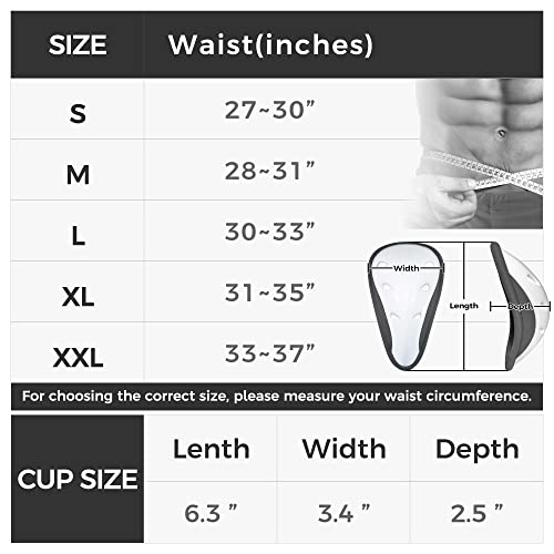 Coolomg Men's Jock Strap With Athletic Cup Protective Sports Supporters For Baseball Football Hockey Mma White #TOP2