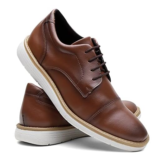 Sapato Social Masculino Casual Derby De Amarrar - Tabaco/40
