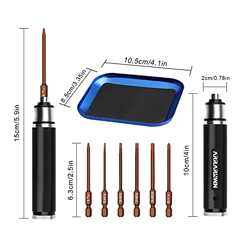 9Pcs Rc Car Tool Kit 6 In 1 Hex Screwdriver Set With Tray,Cross Wrench Hobby Repair Tool Kit Compatible With Most Of Rc Cars Truck Buggy Truggy Racing #TOP5