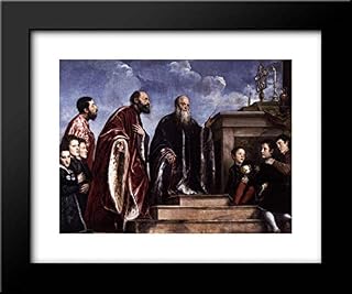 The Vendramin Family Venerating A Relic Of The True Cross 18x15 Framed Art Print by Titian