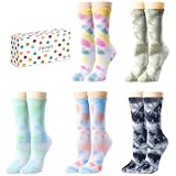 Zmart Colorful Tie Dye Socks Women - Hippie Socks Girls, Tie Dye Gifts, Trippy 90s Gifts