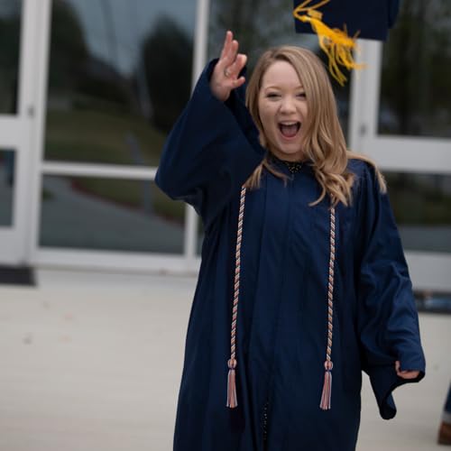 Image of Endea Graduation Single Honor Cord Three-Color (Navy Blue /Orange /Silver)
