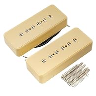 Fits electric guitar, neck and bridge position P90 pickups are known for having a bright and transparent tone with great mids, better hum-canceling ability than normal single coil pickups, and the Alnico V pole pieces bring the authentic classic vint...