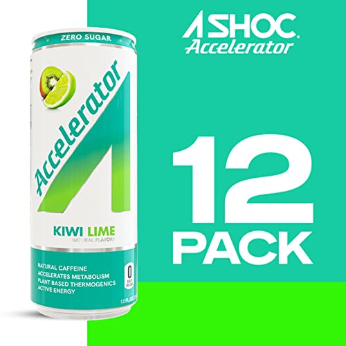 A Shoc Accelerator Kiwi Lime, 12-Fluid Ounce Can, Performance Energy, Sugar Free, Natural Ingredients, Pack Of 12 #TOP2