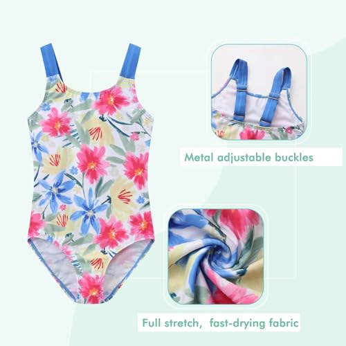 Image of Girls One Piece Swimsuits Halter Bathing Suits Summer Swimwear 3-16 Years