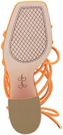 Jessica Simpson Women's Ozias Lace Up Sandal Heeled, Mango, 8.5 | Image 3
