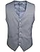 HISDERN Men's Suit Vest Grey Business Formal Dress Waistcoat Vest Wedding with 3 Pockets for Suit or Tuxedo