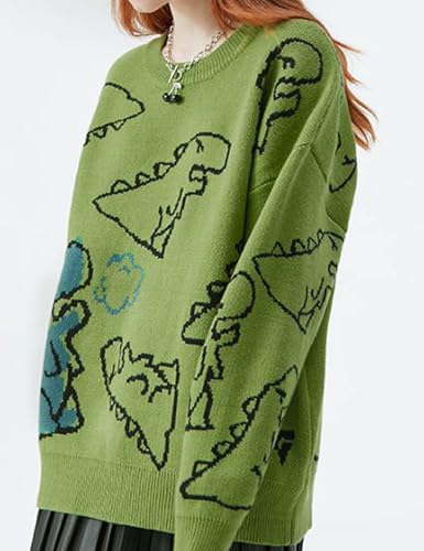 FCOOLYEET Y2K Sweater Men Oversized Graphic Sweater Pullover Aesthetic Crewneck Knitted Sweater Cool Sweaters 5