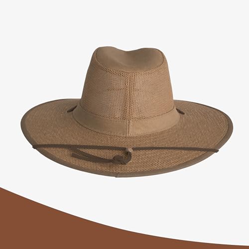 Image of Henschel Hats Aussie Breezer Grande Hat - Extra Wide-Brim Sun Hat for Men | Perfect Men's Summer Hat for Camping