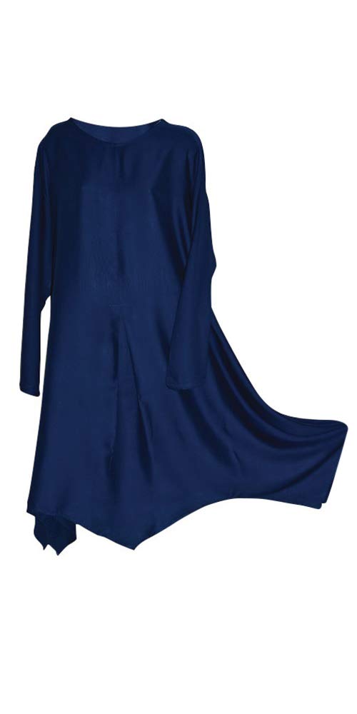 Camisas caftán azules para mujer talla 38 estilo casual 2