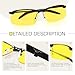 Tnnaiko Night Driving Glasses For Men Night Vision Glasses Anti Glare Glasses Anti Headlight Glare For Commute & Long Drives