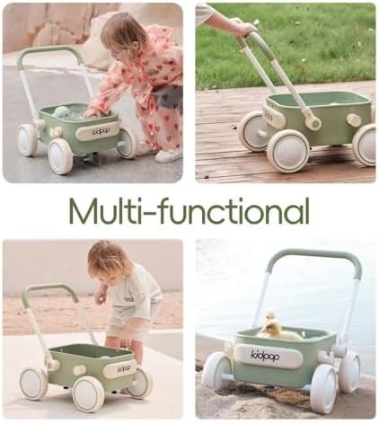 PULA Baby Push Walker with Wheels Toddler Wagon for First Learner Baby Toys 6-12 Months, 1 Year Old Birthday Gifts, Indoors and Outdoors (Green) - 4
