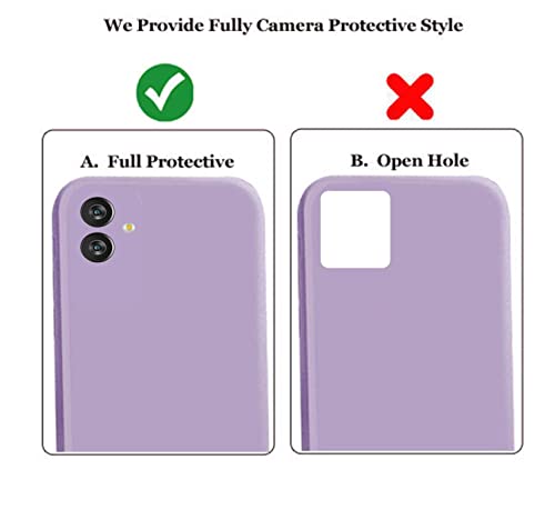 Image of A rtistque Liquid TPU Silicone Matte Shockproof Flexible with Camera Protection Soft Back Cover Case for Samsung Galaxy M13 5G - Purple