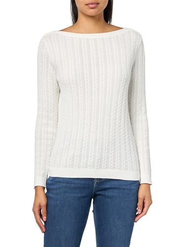 Image of Nautica Women's Long Sleeve Cable Boatneck Sweater