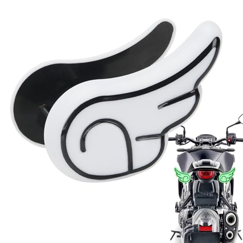 Motorcycle Lights, Wing Style Double Flash Warning Lights, High Brightness 2 Mode LED Signal Lamp, Shockproof Decorative Safety 