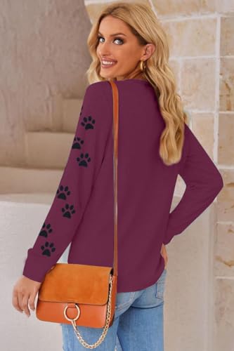 Image of Cat Shirts for Women - Loose Fit Lightweight Long Sleeve Animal Tops