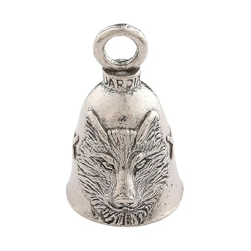 Image of Guardian Bell Animals Good Luck Bell w /Keyring & Black Velvet Gift Bag | Motorcycle Bell | Lead-Free Pewter | Made in USA