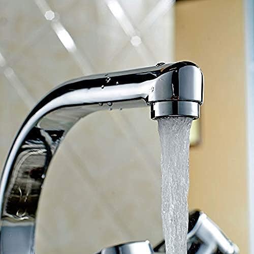 Robinet de cuisine extractible double bec 360° pour mitigeur d'évier