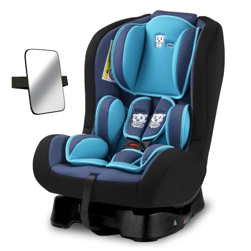 Lifelong Cuppy Car Seat for Baby 0-7 Years, 3-24 kg | Rear-Facing for Infants up to 6 Months | Premium European Standard Safety – ECER44/04 Certified | Attaches with Car Safety Belt | 3 Recline, 5 Point Harness, Rear View Mirror