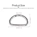 Swpeet 150Pcs Multi-Purpose Metal D Ring Semi-Circular D Ring for Hardware Bags Ring Hand DIY Accessories (3/4 Inch)
