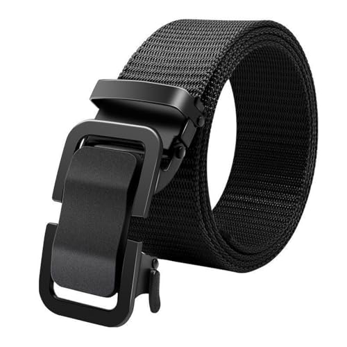 Men Belt With Metal Buckle Tactical Ratchet Belts Work Nylon Belt Military Belt Canvas Breathable No Hole Waist Belt