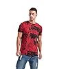 RONOMO Men's Round Neck Short Sleeved T-Shirt | Medium Elasticity | Soft and Breathable | Pre Shrunk Treatment| (FK Wine Red 4XL) #1