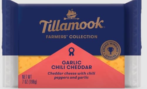 Tillamook Garlic Chili Cheddar 7 oz (Pack of 12)