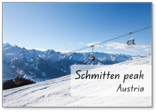 Cable Car Going to Schmitten Peak, Fridge Magnet