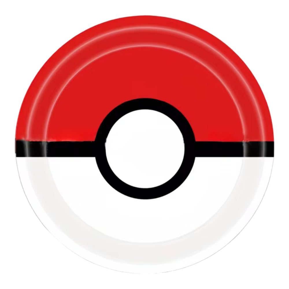 Pokémon Party Supplies | Paper Plates | Party Tableware | 22cm Plate (Pokeball)