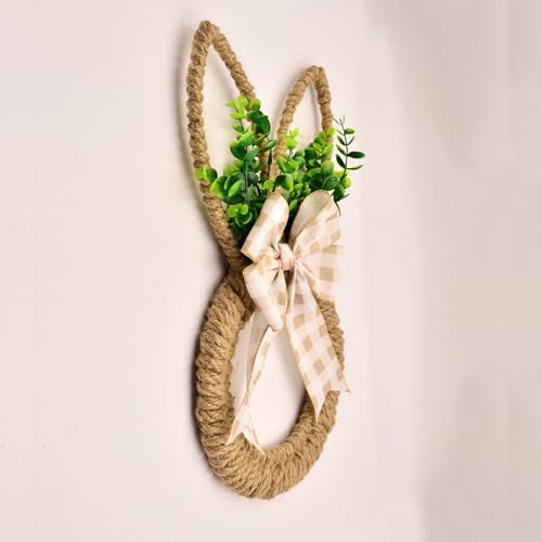 Couronne de lapin artisanale pour décoration de fenêtre et mur
