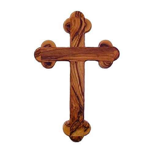 HolyRoses Croix murale en bois d'olivier 14 stations 14 cm - Fabriqué à la main à Bethléem | Produit authentique avec certificat d'origine et carte de prière du Seigneur Jésus Cover