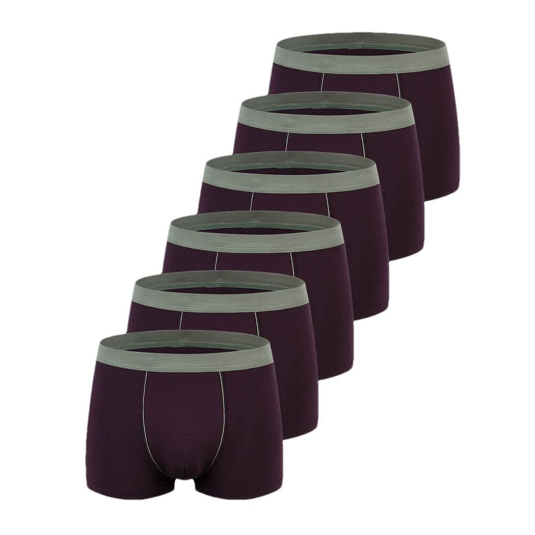 keusyoi 6 Pz/lotto Intimo Di Grandi Dimensioni Boxer Degli Uomini Solido Cotone Mutandine Uomo Senza Cuciture Traspirante Mens Boxer