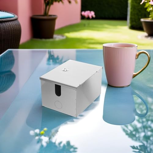 Boîtier de prise extérieure étanche acier inoxydable protection murale parcs - 5