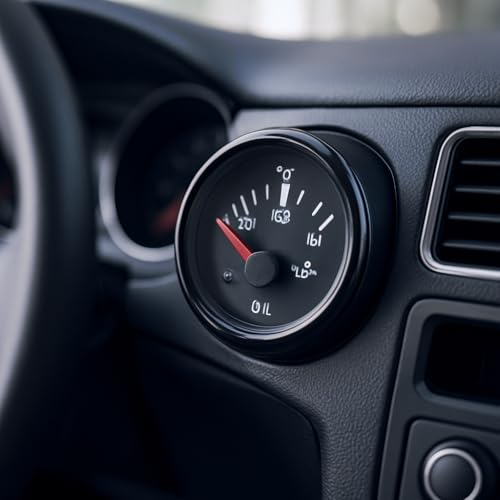 Risegun Öltemperaturanzeige, 52mm (24V) Präzisions-Sensor Generator Öl Kraftstofftemperaturanzeige für Dieselmotor 24 V LKW PKW 50-150 ℃