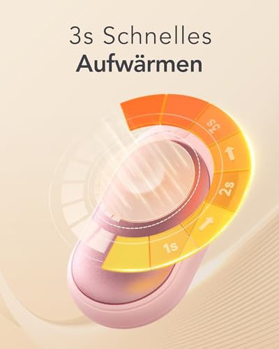 VEGER Handwärmer 2er-Pack 6000mAh, Taschenwärmer Wiederaufladbar mit 3 Stufen, Elektrische Hand Warmers, Handlich & Praktisch, ideal für Outdoors,Spaziergänge,Ski,zum Boulen und mehr im Winter(Rosa)