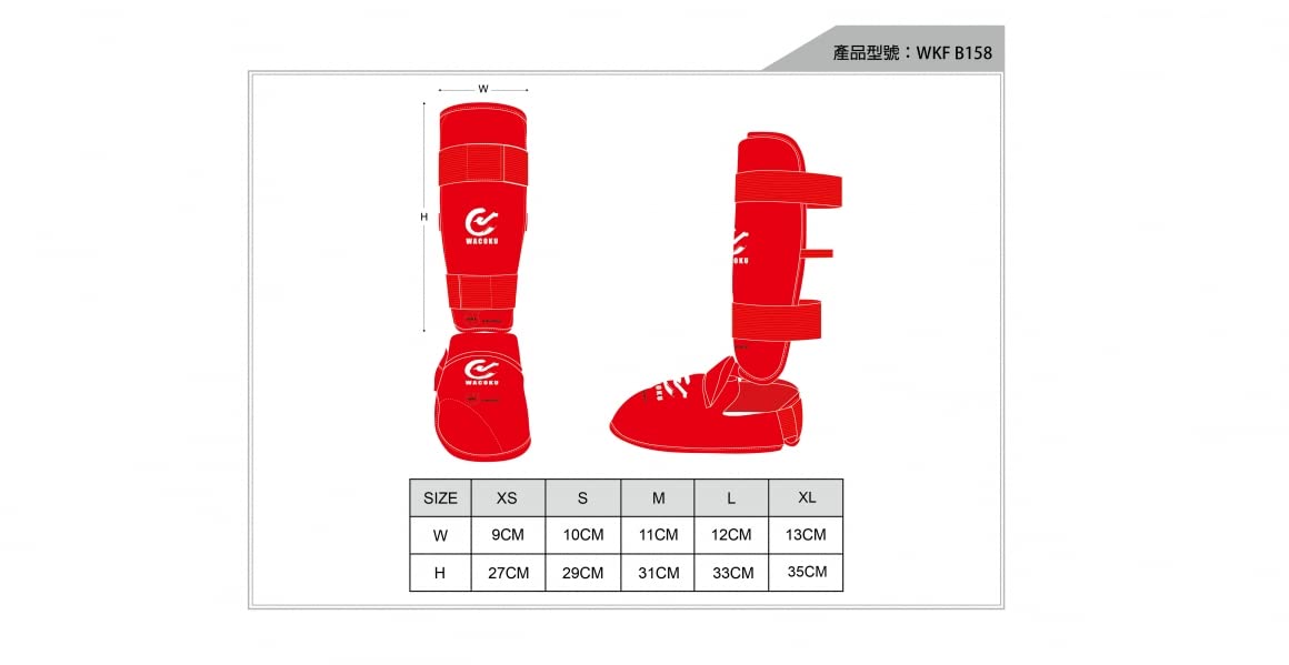 WKF Karate Competition - Parastinchi e parastinchi sparring (set colorato blu) - NUOVO (piccolo)