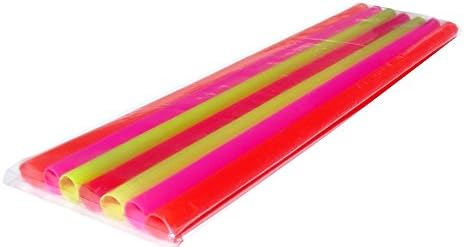 Hard Turbo Straws™, Assorted Neon/Pack of 10.
